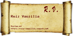Reiz Vaszilia névjegykártya